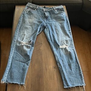 Divided Light Blue Ripped Boyfriend Jeans